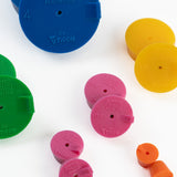 Sanitary tube welding purge kit featuring assorted silicone purge plugs and stainless steel diffuser for laminar argon flow