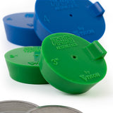 TIG Aesthetics assortment motorsport automotive exhaust kit of silicone pipe plugs in various sizes and colors (green, blue) with stainless steel mesh diffusers and titanium argon inlet tubes.