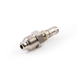 one piece Quick Disconect argon regulator fitting with female QD socket outlet port, displayed against a white background