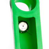 One TIG Aesthetics silicone flat trailing shield for TIG welding exotic alloy titanium, inconel stainless steel 304 308 316 321 , in green, with a metal diffuser not installed internal view
