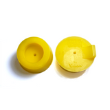pair of yellow silicone purge plugs for high purity tube welding mesh diffuser for laminar argon flow