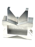TIG Aesthetics aluminum Triangle Y-Blocks forming deep-V cradle for round tube