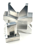 TIG Aesthetics aluminum X-Blocks stacked as a hand rest for TIG welding