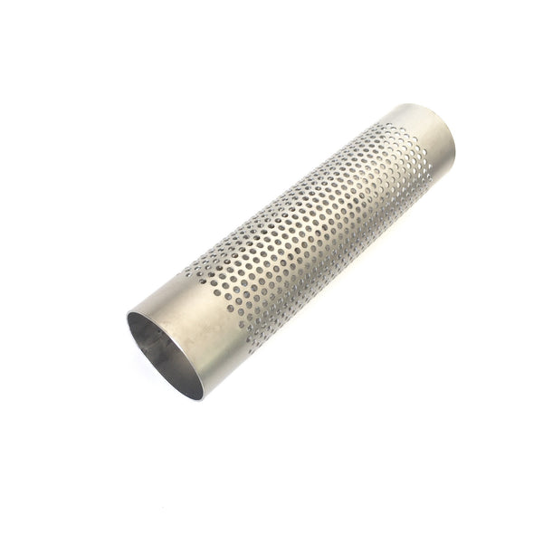 2" Titanium Perforated Punch Tube 8" OAL 1mm/.039"