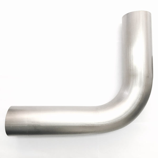 2.5″ Titanium 90° Mandrel Bend – 1.5D Radius – 1.2mm/.047" Wall - 4"/ 6" Leg Lengths