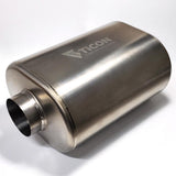 3" Titanium Race Muffler Oval 17" OAL