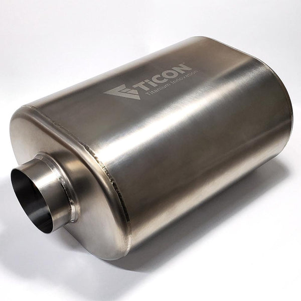 2.5" Titanium Race Muffler Oval 17" OAL