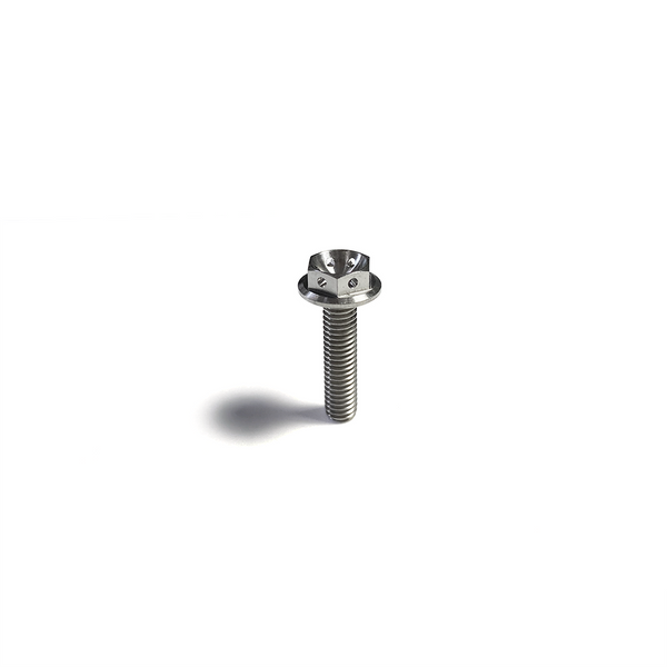 M6 Flanged 6 Point Drilled Hex Titanium Bolt - 6Al4V / GR5