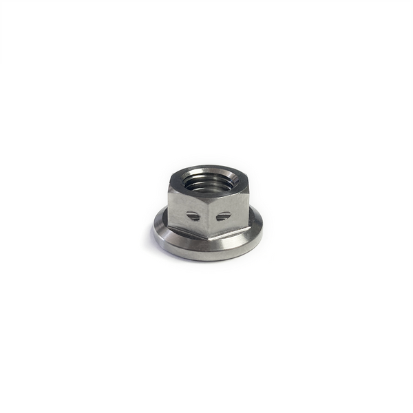 Titanium Flanged 6 Point Drilled Hex Nut - 6AL4V / GR5