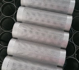 3.15" Titanium Perforated Punch Tube 18.1" OAL 1mm/.039"