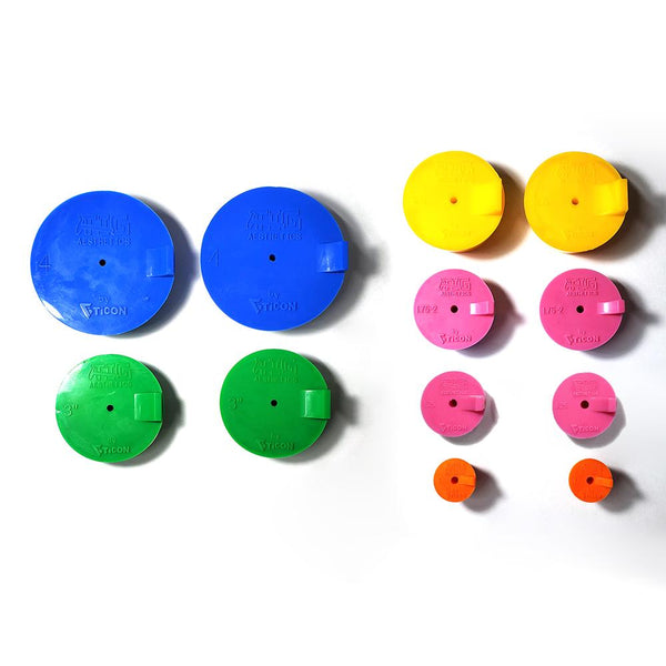 Sanitary tube welding purge kit featuring silicone purge plugs and stainless steel diffuser for laminar argon flow